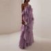 Summer Sleeveless Suspender Ruffle Edge Dress Flower Patchwork Chiffon Beach Dress Fashion Hollow Out Backless Women Long Dress_ecoleips.com