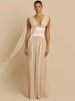 Mozision Deep V Neck Backless Sexy Maxi Dress Women Elegant Sleeveless Backless Bodycon Pleated Club Party Long Dress Female_ecoleips.com