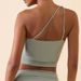 Women's Clothing Off-Shoulder Sports Bra Nude Feel Adjustable Straps Yoga Fitness Vest Top For Running And Fitness Polyester_ecoleips.com