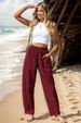 Women's Cotton Linen Casual Pants Elastic Waist Banana Style Work Baggy Trousers European American Fashion Vacation Wear_ecoleips.com