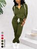 European And American Cross Border Spot Long Sleeved Sweatshirt Jacket Paired With Trousers Women's Two Piece Set, New Spring Style._ecoleips.com