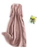 Elegant High-End Cotton Linen Dress Women's Fashionable Oversized Skirt A-Line Long Robe Drifting Style Summer Commute Pure C..._ecoleips.com