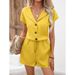Women's Clothing Summer Suit Cardigan Bat Sleeve Waist Shorts Casual Fashion_ecoleips.com
