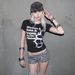 Y2K Studded Mini Shorts for Girls Sexy Black And Gray Casual High Street Fashion Summer Low Waist Color Blocking INS Style_ecoleips.com