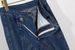 K Niche Design Asymmetrical Waistband Fly Multi-Line Cut Seam Structure Denim Pants_ecoleips.com
