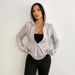 AD684 Cross-border Autumn New Drawstring Zipper Hooded Slim-fit Casual Sports Versatile Women's Sweatshirt_ecoleips.com