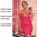 European And American Cross-Border Hot-Selling V-Neck Strap Sequin Elegant Socialite Party Little Black Sexy Backless_ecoleips.com