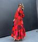Women's Clothing New Fashion Bright Print Stitching Bag Buckle Dress Casual Women's Dress_ecoleips.com