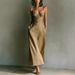 Women's Elegant Slim Fit Solid Color Suspender Dress Summer Relaxed Everyday Wear Comfortable Feshion_ecoleips.com