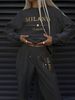 Trendy Gradient Letter Print Fleece-Lined Tracksuit Set - Winter Warmth & Stylish Comfort For Men And Women_ecoleips.com
