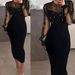 Women's Clothing Fashion Trend Mesh Beaded Long Sleeved Dress Hip Evening Dress_ecoleips.com