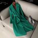Fashionable Double-Sided Woolen Belted Coat For Women, Slim Fit, Mid-Length, 2025 Autumn/Winter New Trend_ecoleips.com