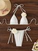 Women's Clothing Bikini Set Three Dimensional Flower Swimsuit Women's Swimwear_ecoleips.com