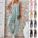 Summer Women's Cotton Jumpsuit – Sleeveless Overalls With Pockets Casual Loose Fit Romper | Streetwear Fashion | Lightweight & Breathable_ecoleips.com