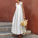 Women's Clothing Long Ear Shaped Versatile Vacation Spring And Summer Dress_ecoleips.com