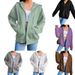 Women's Clothing Unisex Zip-Up Hoodie - Streetwear Pullover With Hood, Loose Fit Casual Jacket For Men & Women (Black/White/Grey/Blue/Brown_ecoleips.com