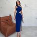 Women's Clothing Summer Halter Neck Cropped Dress For Women Slit Irregular Fashion Style For Formal & Casual For Women_ecoleips.com