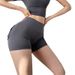 Trendy Bare Sensation Three-Quarter Sexy Yoga For Women High Waist Peach Hip-Lifting Sports Shorts Fitness Pants_ecoleips.com