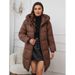 Women's Oversized Hooded Parka Coat – Thicken Winter Jacket With Pockets, Long Sleeve, Zip Front, Casual Outerwear (Black/Red/Khaki/Brown/Cream)_ecoleips.com