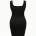 Women's Clothing Pregnant Women Waist Sleeveless Tight Black And White Striped Shaping Hip Casual Dress_ecoleips.com