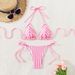 Women's Clothing New Towel Cloth Halter Neck Tie Bikini Swimsuit Summer Beach Vacation Women_ecoleips.com