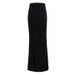 European And American Autumn Winter Long Half Solid Color Bodycon Skirt Women High Waist Tight_ecoleips.com