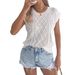 2026 Spring Summer European American Hollow Out Cable Knit Batwing Sleeve Casual Loose Knitted Sweater Top Independent_ecoleips.com