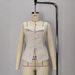 European And American Style Women's Clothing French Retro Cotton Linen Lace Patchwork Fashion Buttoned Strap Solid Color_ecoleips.com