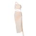 Women's 2025 Spring Summer New Fashion Single Shoulder Strapless Backless Hollow Out Tie Ruched Dress Wholesale_ecoleips.com