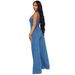 Women's Clothing Fashion Casual Sexy Overalls Denim Jumpsuit Wide Leg Pants_ecoleips.com