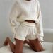 Women's Knitted Casual Sweater Shorts Set New Polyester Co-ords For Comfortable Fashion_ecoleips.com