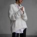 Luxury Faux Mink Knit Cardigan – Oversized V-Neck Sweater Coat For Women, Soft & Warm Long Sleeve Open Front Wrap, Elegant Fall Winter Fashion_ecoleips.com