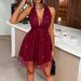 DiYun European And American Halter Neck Waist-Cinching Princess Dress Women's Clothing 2025 Autumn/Winter_ecoleips.com