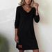 New Fall & Winter Women's Long Sleeve Stacked Collar Comfortable Casual Slim Dress_ecoleips.com