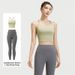 Juyitang Women's Color Block Yoga Sports Suit Fitness Push Up Vest And Pants Two Piece Set Shockproof New_ecoleips.com