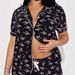 Women's Clothing Casual Ladies Comfortable Rejection Short Sleeve Printed Front Open Button Shorts Suit_ecoleips.com