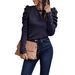 2025 European And American Women's Clothing Autumn/Winter New High-Elastic Cashmere Round Neck Slim_ecoleips.com