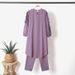 Middle East Muslim Casual Long Pants With Lace Sleeves And Short Tailcoat Daily Women's Set_ecoleips.com