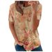 Women's Clothing New Round Neck Women's Round Neck Short Sleeve Letter 3 Printed Women's Shirt Casual Floral Printed Clothes_ecoleips.com