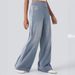 Women's Relaxed Straight-Leg Jeans With Double Stripes – Mid-Rise Wide-Leg Trousers In Grey & Sky Blue (Cotton Blend, XS-3XL)_ecoleips.com