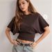 Korean Version Of The Design Sense Round Neck Pullover Short-sleeved T-shirt Women's 2025 Summer New Simple And Versatile Solid Color Loose Top_ecoleips.com