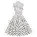 Women's Retro Hepburn Dress Style Polka Dot Patchwork Lapel Sleeveless Double Breasted Literary Style_ecoleips.com