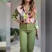 Summer Women's Fashion Two Piece Suit Slim Trousers Printed Tops European American Style New Clothing_ecoleips.com
