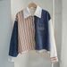 Women's Clothing Two Piece Shirt For Women Early Spring Chic Design Striped Tops For Women_ecoleips.com