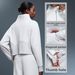 Women's Fleece Lined Half Zip High Neck Pullover Sweatshirt Warm Autumn Winter Outerwear Coat D25131_ecoleips.com