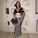 Women's Clothing Source Source Summer New Women's Clothing Sexy V Neck Hollow Striped Knitted Ladies Long Skirt Set_ecoleips.com