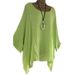 Summer New European American Style Women's Irregular Sleeve And Hem Blouse Fashion Solid Color O-Neck Casual Top_ecoleips.com
