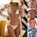 Yongjinmei 24th Anniversary Bikini Set Digital Print Long Sleeve Outerwear High Elasticity Three Piece Swimwear XQ2409_ecoleips.com