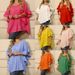 Women’s Solid Round Neck Drop Shoulder Top – Flounce Sleeves & Asymmetric Hem For Trendy Elegance_ecoleips.com