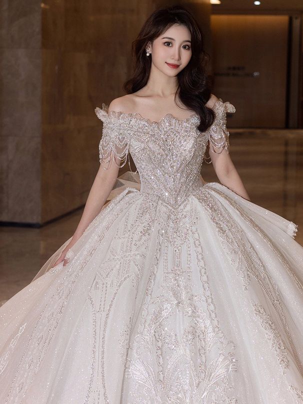 Women's Clothing New Style Bride Petite Main Yarn High Quality Texture Heavy Work_ecoleips.com